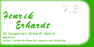 henrik erhardt business card